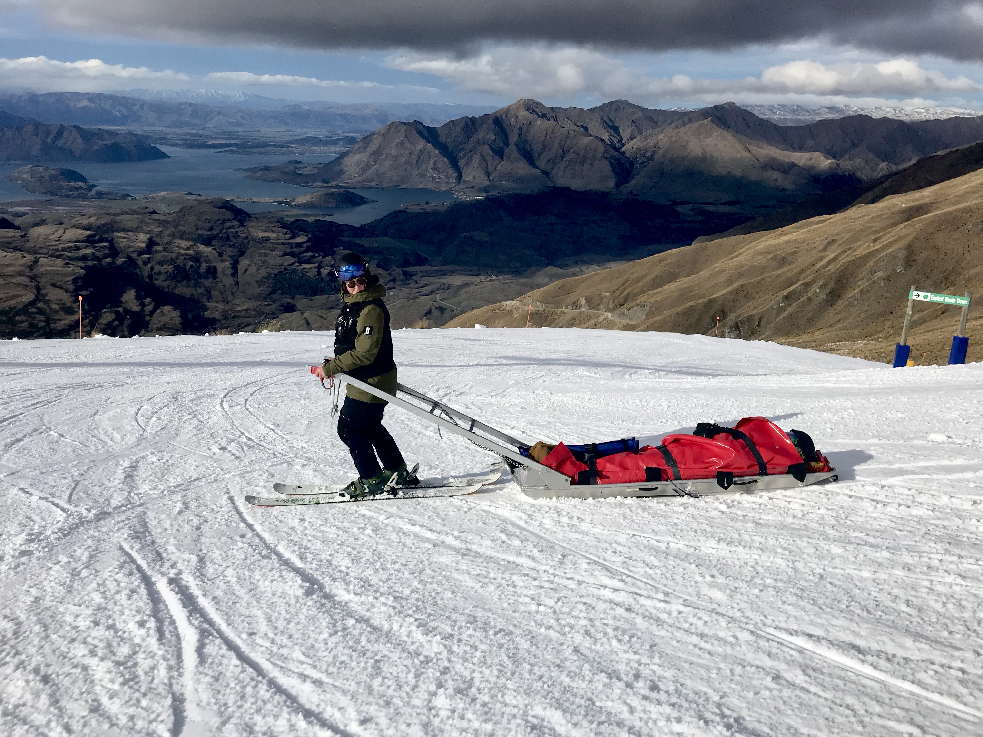 Toboggan transport for injured patient